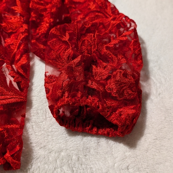 Eloquii Lace Mock Neck Blouse - Picture 2 of 12